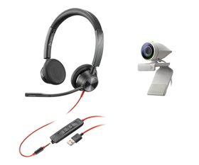 Poly Studio P5 Kit, Persönliches Videokonferenzsystem, Full HD, 80°, 4x, Schwarz, Grau