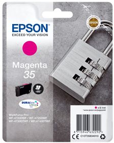 Epson Padlock Singlepack Magenta 35 DURABrite Ultra Ink, Standardertrag, Magenta, Tinte auf Pigmentbasis, 9,1 ml, 1 Stück(e), 650 Seiten