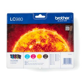 Brother LC980VALBP, Schwarz, Cyan, Magenta, Gelb, 4 Stück(e), 300 Seiten, 260 Seiten, Multipack