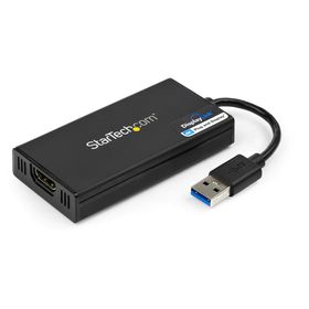 StarTech.com USB 3.0 auf HDMI Adapter - 4K 30Hz Ultra HD - DisplayLink zertifiziert - USB-A auf HDMI Display Adapter Konverter für Monitor - Externe Monitor Grafikkarte - Mac &amp; Windows, 3.2 Gen 1 (3.1 Gen 1), USB Typ-A, HDMI-Ausgang, 3840 x 2160 Pixel