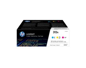 HP 312A Cyan LaserJet Tonerkartusche (3er-Pack), 2700 Seiten, Cyan, Magenta, Gelb, 3 Stück(e)
