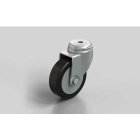 Lenkrolle, D=75 mm, thermoplastischer Gummi