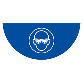 LongLife Schild –Bodenmarkierung ½ Kreis; Bodenkennzeichnungsschild ½ selbstkl.