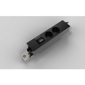 Steckdosenleiste zweifach, GST-kompatible Ausgangsbuchse, Ausgang schaltbar