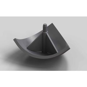 Abdeckkappe Rundform für Eckwinkel 20, signalgrau RAL7004, Nut 6