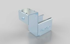 Schienenhalter D28, gerade mit Stop, inklusive Montageset für Aluminium Rollenprofil