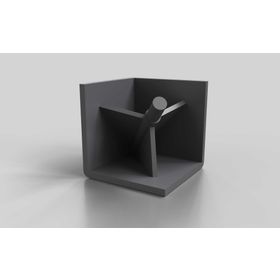 Abdeckkappe Eckform für Eckwinkel 30, signalgrau RAL7004, Nut 6