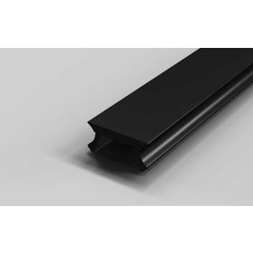 Abdeckprofil und Einfassprofil, schwarz RAL 9005, Nut 6
