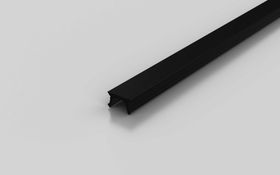 Abdeckprofil, schwarz RAL 9005, Nut 8