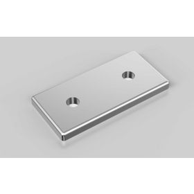 Verbindungsplatte 45 × 90 mm, matt vernickelt