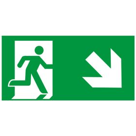 Rettungszeichen nachleuchtend; Fahnenschild