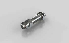 Gewindestange für Gelenkstellfüße, M12 x 45 mm, Kugelkopf-D=15 mm