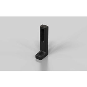 Bodenwinkel mit Höhenverstellung 120 x 45 x 28, schwarz, Nut 8