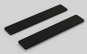 Abdeckkappe, 160 x 28 mm, schwarz, Nut 8