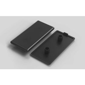 Abdeckkappe, 45 x 90 mm, schwarz, Nut 10