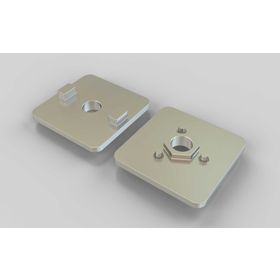 Adapterplatte für Lenkrolle, Nut 10