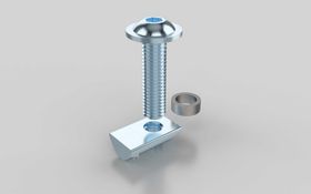 Befestigungssatz für Lenkrollen, Rolle-D1=80 mm, Rolle-D2=100 mm, Rolle-D3=125 mm, Nut 8