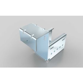 Schienenhalter D28, gerade mit Stop für Aluminium Rollenprofil