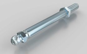 Gewindestange für Gelenkstellfüße, M16 x 170 mm, Kugelkopf-D=15 mm