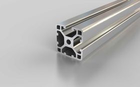 Aluminiumprofil, 30 x 30 mm, L, 2N90, Nut 6