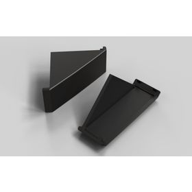 Abdeckkappe für Winkel 40 x 80, ESD, schwarz, Nut 10