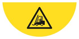 LongLife Schild –Bodenmarkierung ½ Kreis; Bodenkennzeichnungsschild ½  selbstkl.