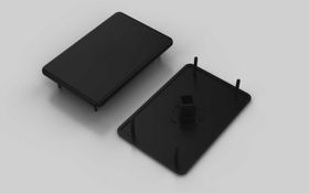 Abdeckkappe ESD, 60 x 90 mm, schwarz, Nut 10