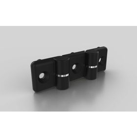 Kunststoff Scharnier doppelt, nicht aushängbar, 100 x 32 mm, Nut 8