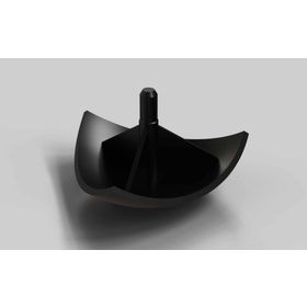 Abdeckkappe Rundform für Eckwinkel 40, ESD, schwarz, Nut 10