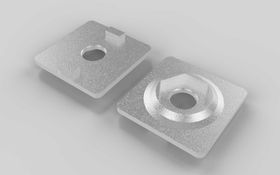 Adapterplatte für Lenkrolle, Nut 10