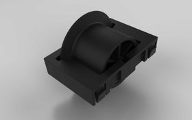 Rolleinsatz D28 ESD, Rollenabstand 50 / Teilung 50 für Aluminium Rollenprofil, mit Spurkranz