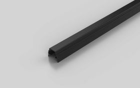 Abdeckprofil und Einfassprofil, schwarz RAL 9005, Nut 8