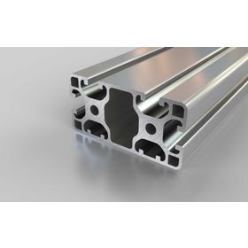 Aluminiumprofil, 80 x 40 mm, L, 2N, Nut 8