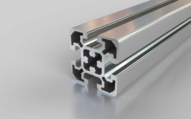 Aluminiumprofil, 50 x 50 mm, L, Nut 10