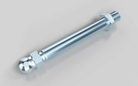 Gewindestange für Gelenkstellfüße, M12 x 100 mm, Kugelkopf-D=15 mm