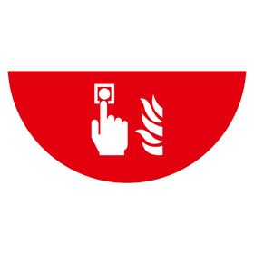 LongLife Schild –Bodenmarkierung ½ Kreis; Bodenkennzeichnungsschild ½ selbstkl.