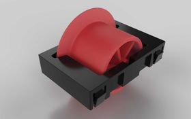 Rolleinsatz D28, Rollenabstand 50 / Teilung 50 für Aluminium Rollenprofil, mit Spurkranz