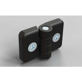 Kunststoffscharnier schwer, nicht aushängbar, 60 x 40 mm, Nut 8