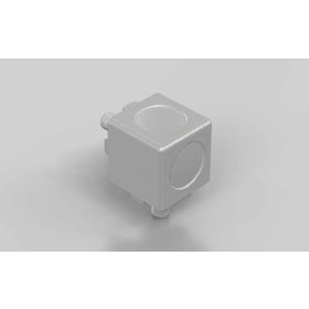 Würfelverbinder 20/2, silberfarbig lackiert, Nut 5