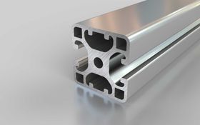 Aluminiumprofil, 40 x 40 mm, L, 2N180, Nut 8