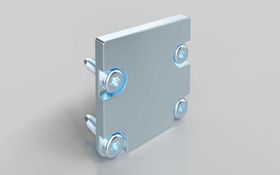 Abschlussplatte 40 x 40 mm, für Aluminium Rollenprofil