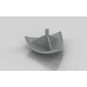 Abdeckkappe Rundform für Eckwinkel 40, verkehrsgrau RAL 7042, Nut 8