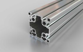 Aluminiumprofil, 90 x 90 mm, L, 6N, Nut 10