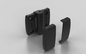 Systemscharnier mit einstellbarer Friktion, nicht aushängbar, 73,5 x 63 mm, Nut 10