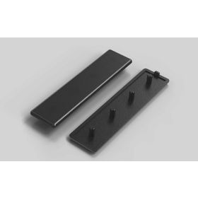 Abdeckkappe, 30x120 mm, schwarz, Nut 6