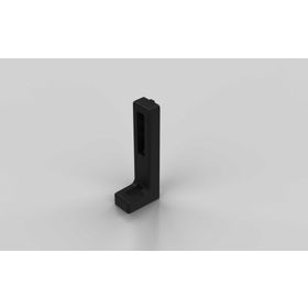 Bodenwinkel 120 x 45 x 28, schwarz, Nut 6