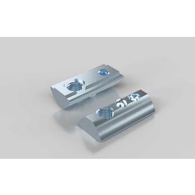 Nutenstein, mit Federkugel, Führungssteg und Gewindestift, M8, Nut 8