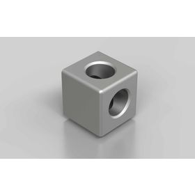 Würfelverbinder 45/2, blank, Nut 10