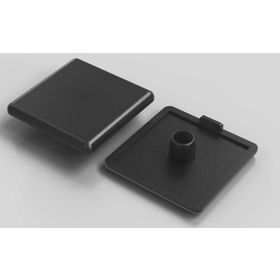 Abdeckkappe, 45 x 45 mm, schwarz, Nut 10