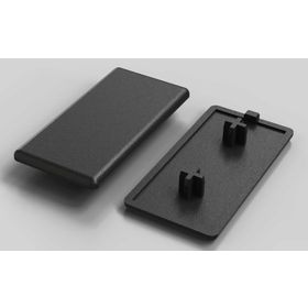 Abdeckkappe ESD, 40 x 80 mm, schwarz, Nut 10